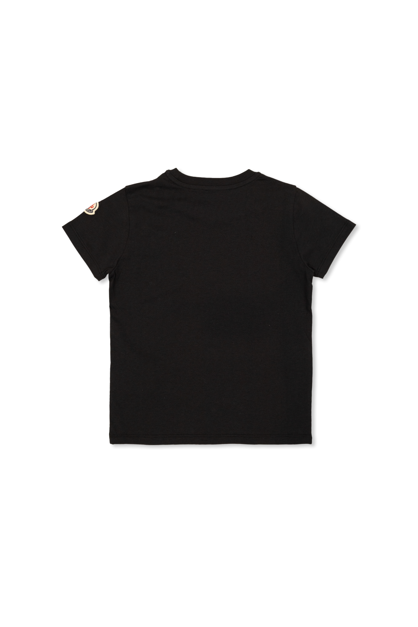 Black T-shirt with sequin logo Moncler Enfant - Vitkac AS